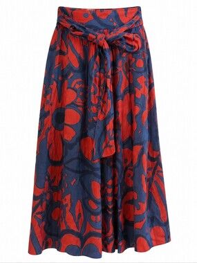 WHiT Linen Midi Skirt